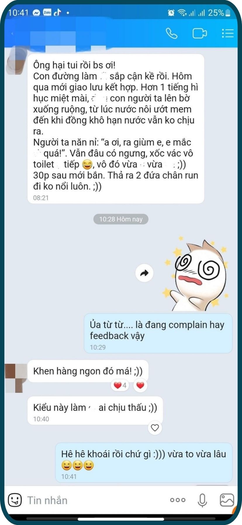 Khách hàng phản hồi làm to